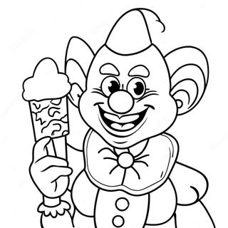 Killer Klowns Divertenti Con Gelato Pagina Da Colorare 109317-46128