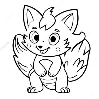 Pagina Da Colorare Della Carina Volpe A Nove Code Di Naruto 109545-46300