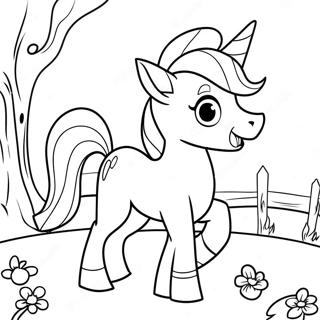 Apple Jack A Cavallo Di Un Pony Pagina Da Colorare 109625 46371