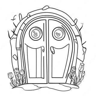 Pagina Da Colorare Delle Porte Da Cercare Stravagante 109958-46630