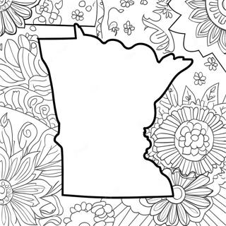 Pagina Da Colorare Del Contorno Dello Stato Del Minnesota 110598-47114