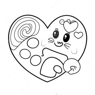 Pagina Da Colorare Del Cuore Di Caramella Divertente 110704-47211