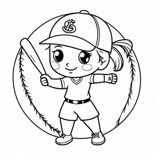 Pagina Da Colorare Di Softball Carino 111061-47498