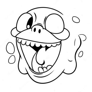 Pagina Da Colorare Del Divertente Mostro Dalla Grande Bocca 111217-47623