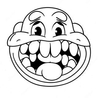 Pagina Da Colorare Del Personaggio Felice Dalla Grande Bocca 111218-47625