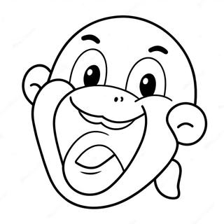 Pagina Da Colorare Del Personaggio Felice Dalla Grande Bocca 111218-47627
