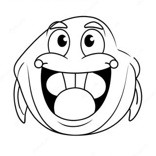 Pagina Da Colorare Del Personaggio Felice Dalla Grande Bocca 111218-47628