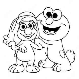 Elmo E Abby Pagine Da Colorare