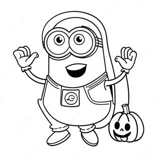 Pagina Da Colorare Minion Spaventoso Di Halloween 111628-47944