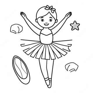 Pagina Da Colorare Di Una Ballerina Con Scarpe Da Balletto Scintillanti 11169-921