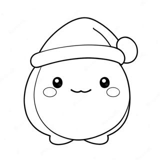 Pagina Da Colorare Del Carino Squishmallow Con Cappello Di Babbo Natale 112064-48283