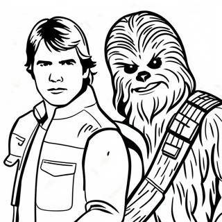 Pagina Da Colorare Di Chewbacca Con Han Solo 112370-48526
