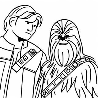 Pagina Da Colorare Di Chewbacca Con Han Solo 112370-48527