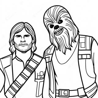 Pagina Da Colorare Di Chewbacca Con Han Solo 112370-48528