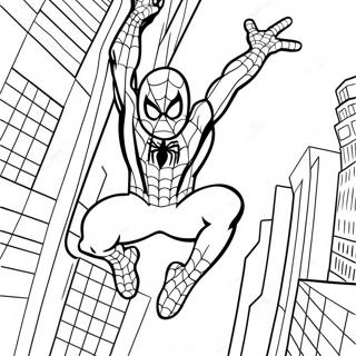 Pagina Da Colorare Spiderman Che Dondola Per La Citta 112445-48583