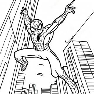 Pagina Da Colorare Spiderman Che Dondola Per La Citta 112445-48584