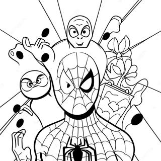 Pagina Da Colorare Spiderman Con Amici 112447-48589