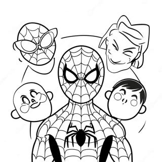 Pagina Da Colorare Spiderman Con Amici 112447-48592