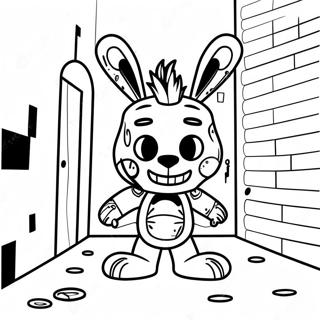 Pagina Da Colorare Di Springtrap In Un Vicolo Buio 112551-48673