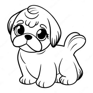 Pagina Da Colorare Di Cucciolo Shih Tzu Carino 112701-48781