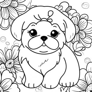 Pagina Da Colorare Di Cucciolo Shih Tzu Carino 112701-48782