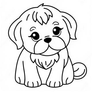 Pagina Da Colorare Di Cucciolo Shih Tzu Carino 112701-48784