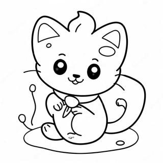 Pagina Da Colorare Gattino Fantasma Giocoso 112730 48815