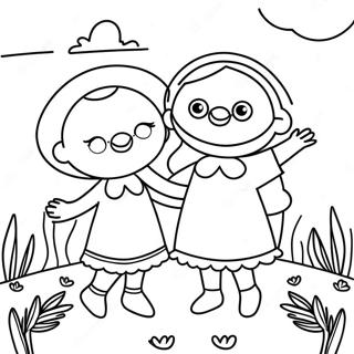 Pagina Da Colorare Di Poppy E Viva In Una Giornata Di Sole 112989-49136