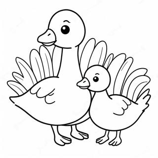 Pagina Da Colorare Della Famiglia Di Oche Carine 113012-49143