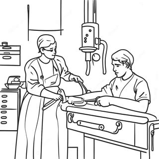 Pagina Da Colorare Di Una Scena Di Procedura Di Flebotomia 113041 49173