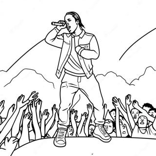 Pagina Da Colorare Di Travis Scott Che Si Esibisce Sul Palco 113191 49283