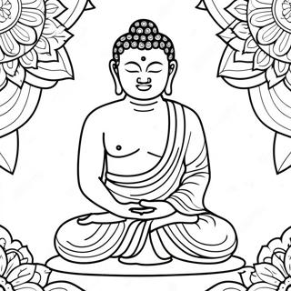 Pagina Da Colorare Di Buddha Meditativo 113217-49303