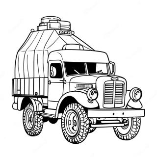 Pagina Da Colorare Camion Dellesercito Vintage 113349-49413