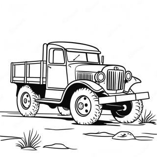 Camion Dell'esercito Pagine da Colorare