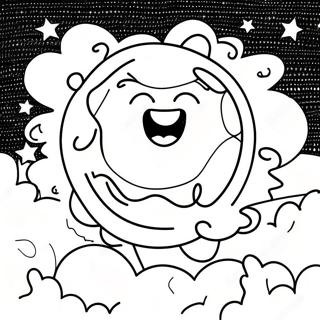 Pagina Da Colorare Luna Piena In Un Cielo Stellato 113398-49446