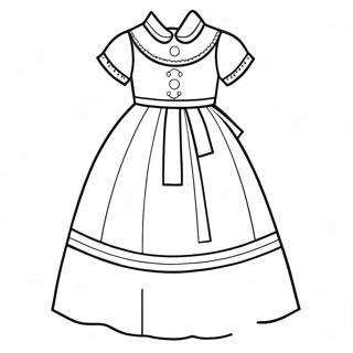 Pagina Da Colorare Di Un Bellissimo Vestito Da Comunione 113914-49847