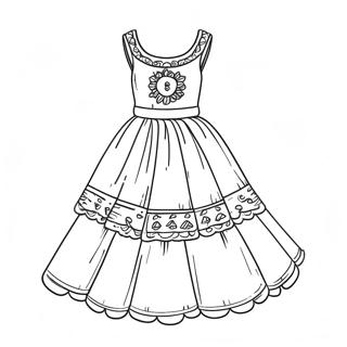 Pagina Da Colorare Di Un Bellissimo Vestito Da Comunione 113914-49848