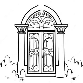 Pagina Da Colorare Della Porta Del Castello Misterioso 114094-49990