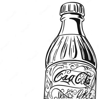 Pagina Da Colorare Della Bottiglia Vintage Di Coca Cola 114169-50042