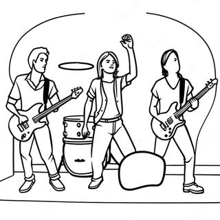Pagina Da Colorare Della Band Rock Sul Palco 114815 50549