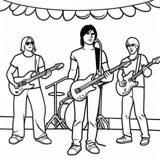 Pagina Da Colorare Della Band Rock Sul Palco 114815 50552