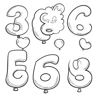 Pagina Da Colorare Numeri Con Palloncini Colorati 114918 50626