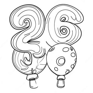 Pagina Da Colorare Numeri Con Palloncini Colorati 114918 50627