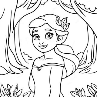 Elsa Nella Foresta Incantata Coloring Page 115122-50781