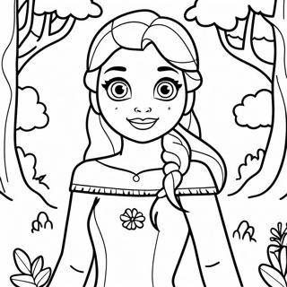 Elsa Nella Foresta Incantata Coloring Page 115122-50782