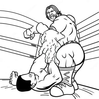 Pagina Da Colorare Dellintensa Sfida Tra Lottatori Wwe 115252-50881