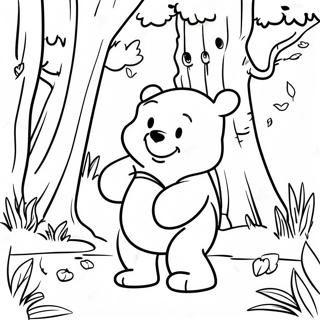 Winnie The Pooh Nel Bosco Disegno Da Colorare 11526-489