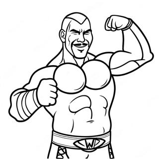 Pagina Da Colorare Wrestler Wwe Divertente 115384 50994