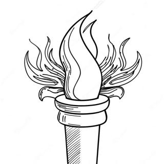 Pagina Da Colorare Torcia Olimpica E Fiamme 115408-51005