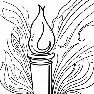 Pagina Da Colorare Torcia Olimpica E Fiamme 115408-51006